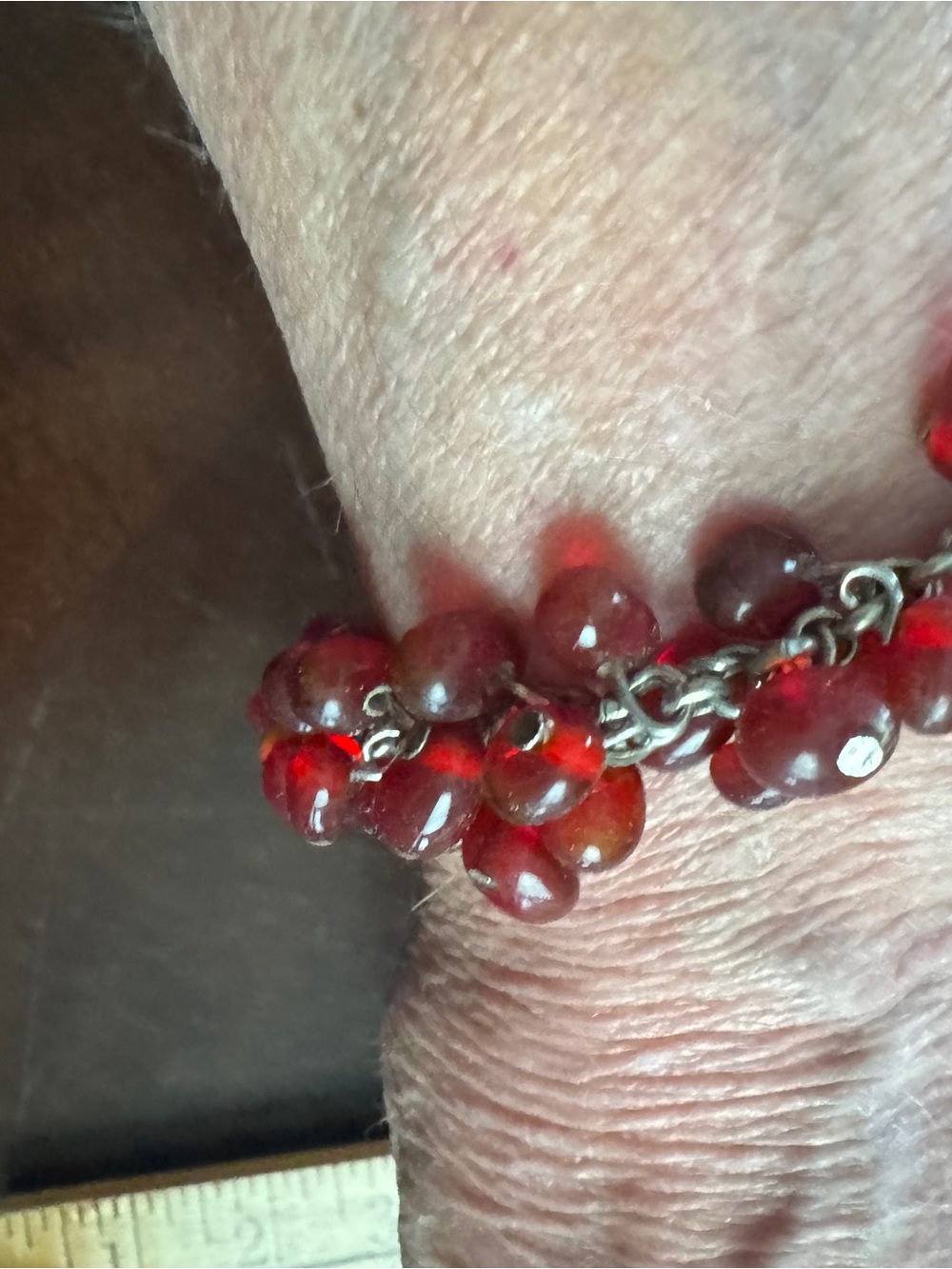 Red Bead Cluster Bracelet - Women's Jewelry